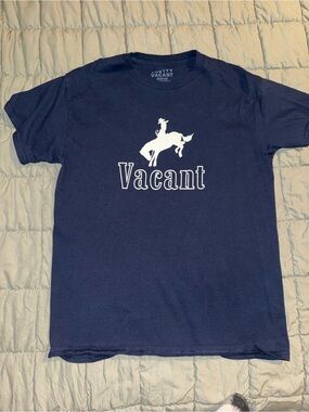 Pretty Vacant Navy Graphic Tee with White Rodeo Logo EUC Men’s Medium PacSun
